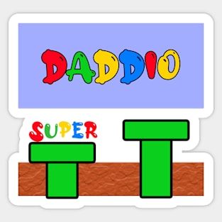 Funny Super Daddio Video Game Lover Father's Day and mother birthday Sticker